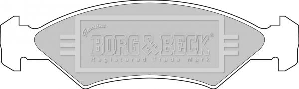BORG & BECK Комплект тормозных колодок, дисковый тормоз BBP1114